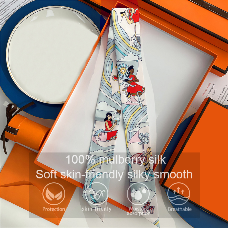 Silk Neck Scarf - Женский шарф из 100% тутового шелка