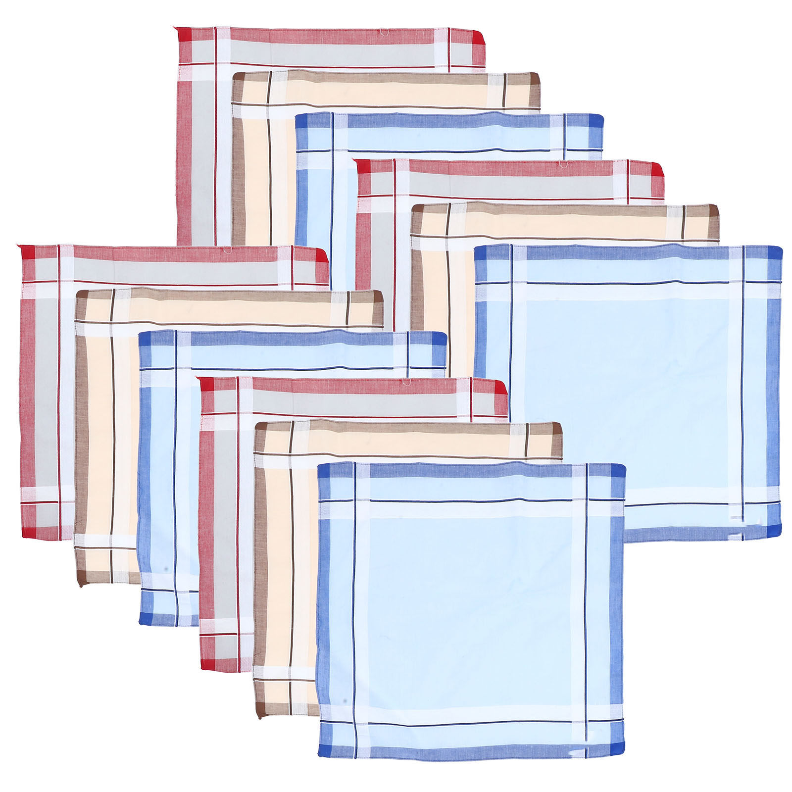 Handkerchief Cotton Men - 12 шт. мужских платков из хлопка,