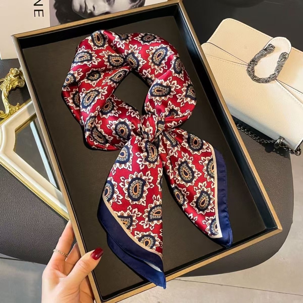 Handkerchief Cotton Men - Стильный мужской квадратный шарф с принтом