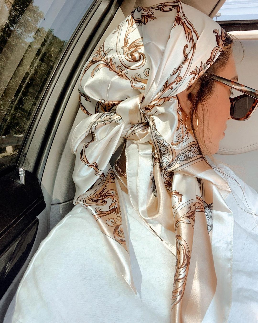 Scarf Silk Square - Атласный квадратный шарф, женский мусульманский хиджаб,