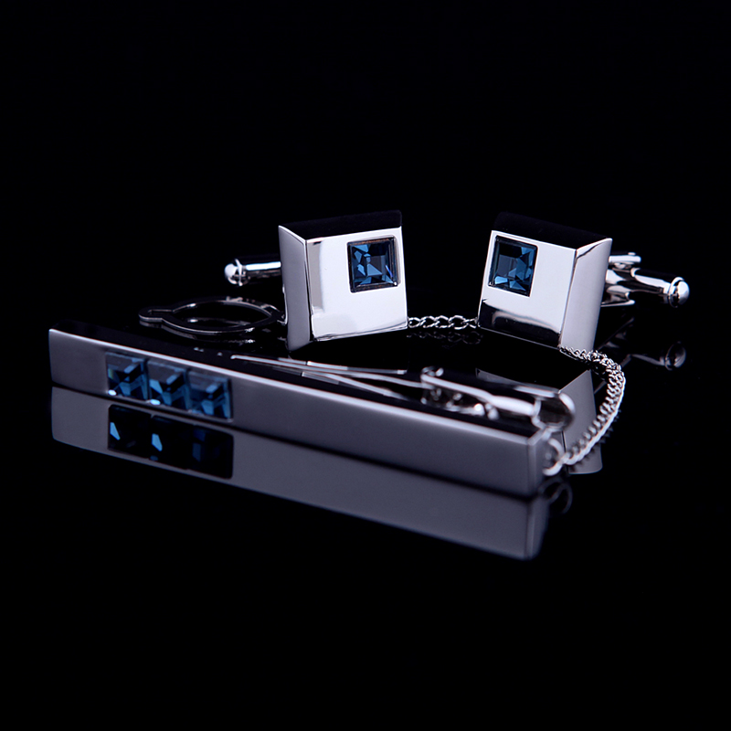 Tie Bar Set Gift - Высококачественные запонки KFLK, зажимы для галстука,