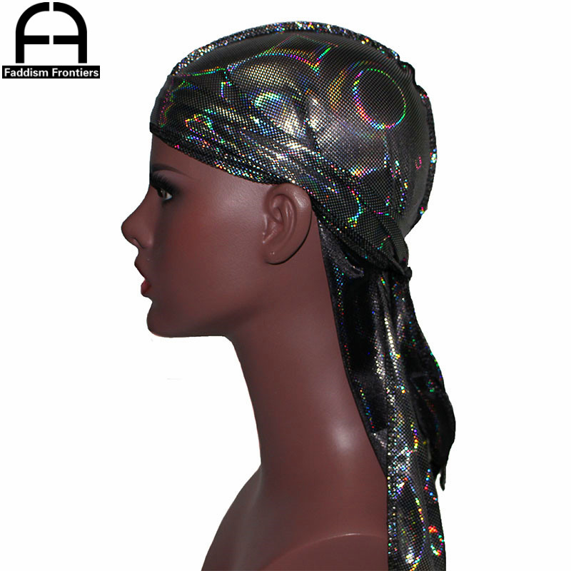 Bandana Doo Rag - Новинка, мужские яркие блестящие шелковистые банданы,