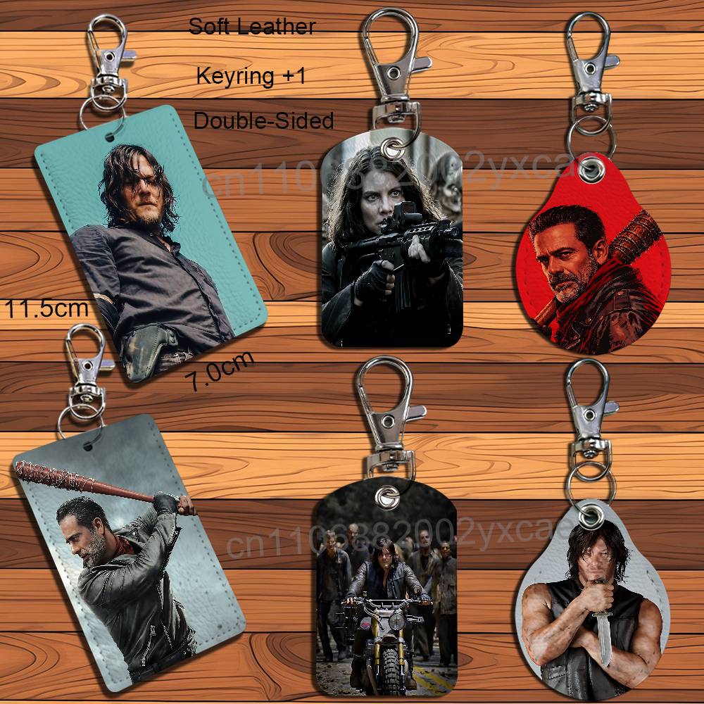 Lanyard Badge Holder - Кожаный брелок-держатель для бейджа Negan Maggie