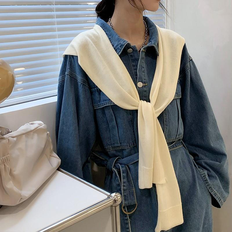 Корейская Вязаная Шаль, летний – обзор и цена Ascot Neck Scarf