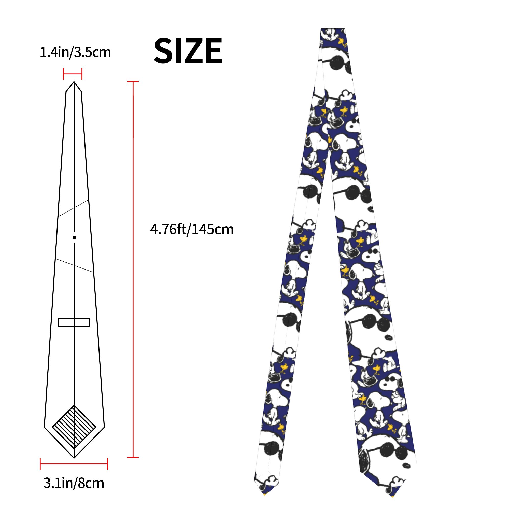Галстук Снупи и Вудсток, унисе – обзор и цена Skinny Tie Men