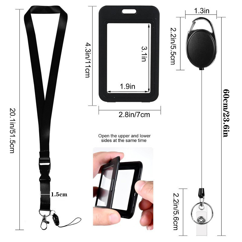 Набор из 3 пластиковых держате – обзор и цена Lanyard Badge Holder