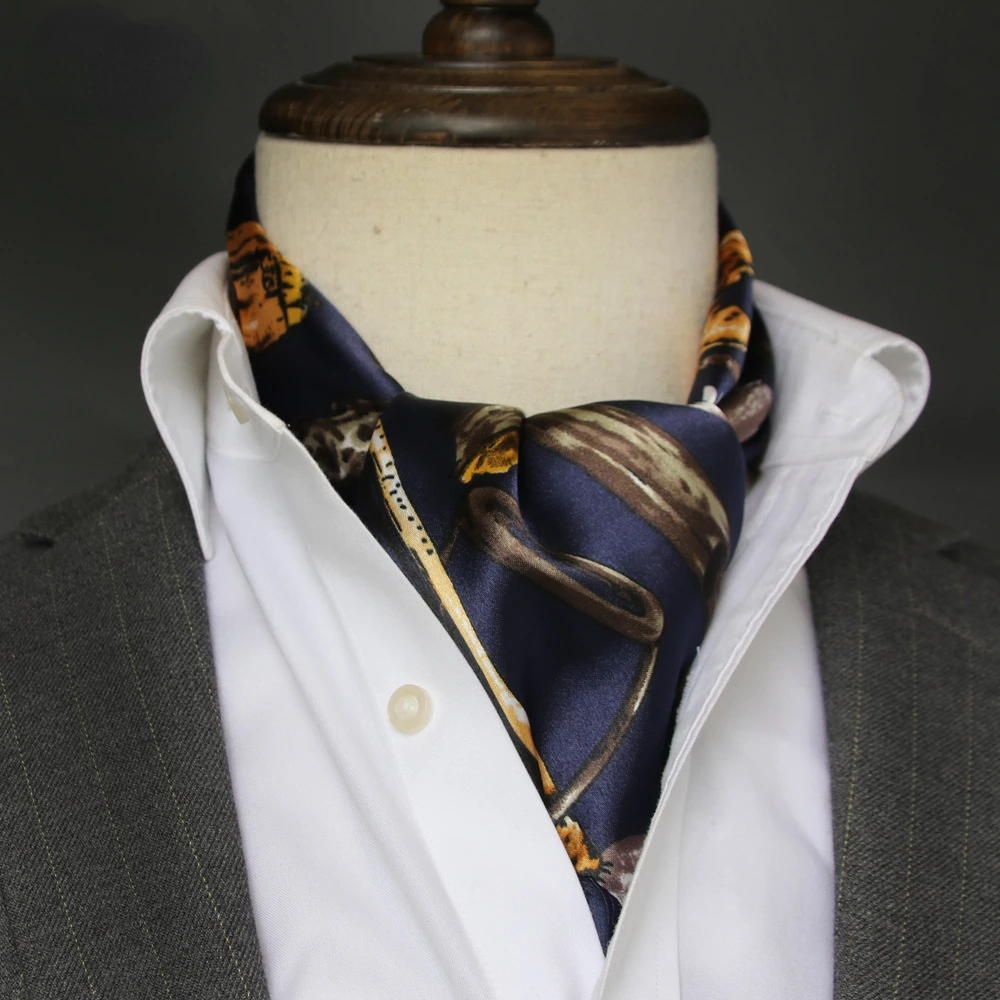Мужской шелковый шарф в британ – обзор и цена Ascot Neck Scarf