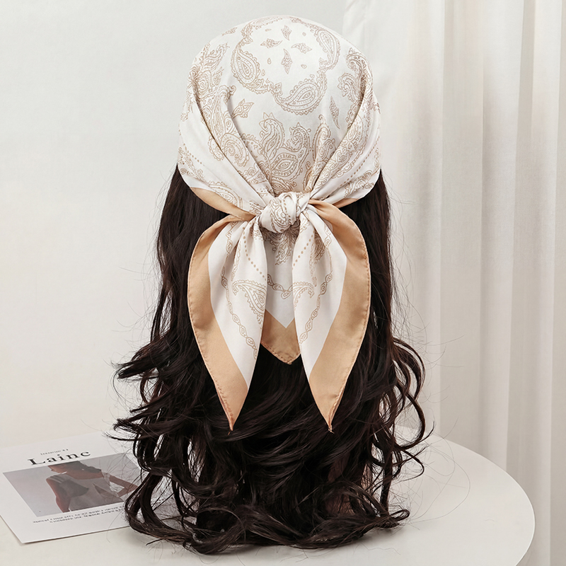 Винтажный бежевый квадратный п – обзор и цена Scarf Silk Square