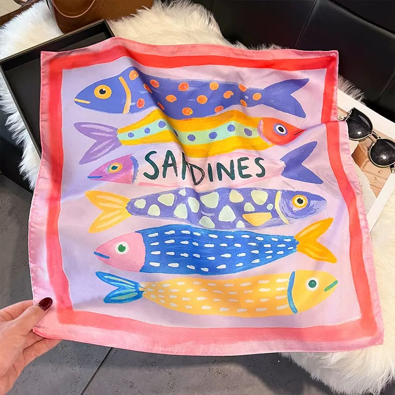 Модные квадратные шелковые пла – обзор и цена Scarf Silk Square