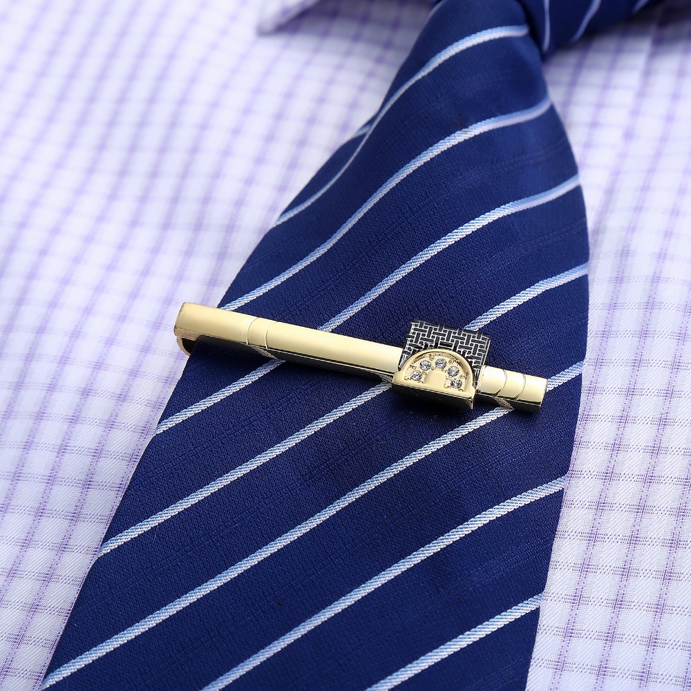 Набор золотистых запонок и баб – обзор и цена Tie Bar Set Gift